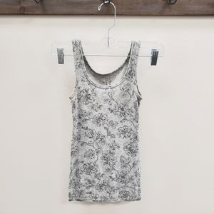 💗  a new day XS gray floral tank top